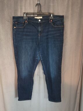 GAP Size 34 Indigo Slim Stretch Skinny Ankle/cropped Jeans